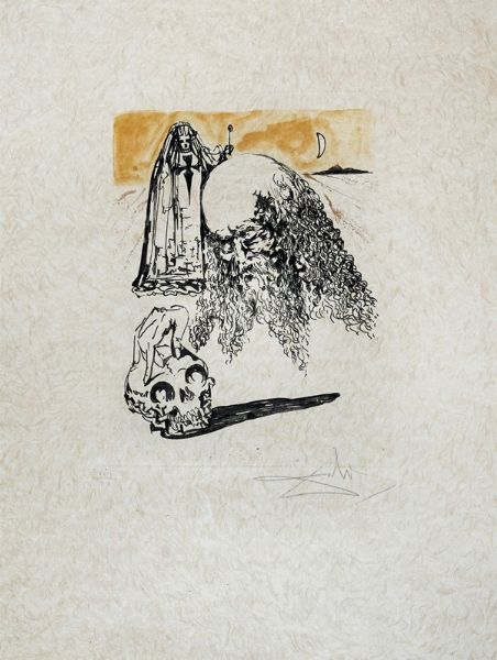 Salvador Dal : Vieillard  la tete de mort.  - Asta Arte Antica, Moderna e Contemporanea [Parte II] - Associazione Nazionale - Case d'Asta italiane