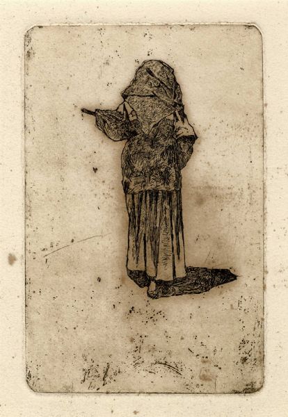 Giovanni Fattori : Ciociara.  - Asta Arte Antica, Moderna e Contemporanea [Parte II] - Associazione Nazionale - Case d'Asta italiane