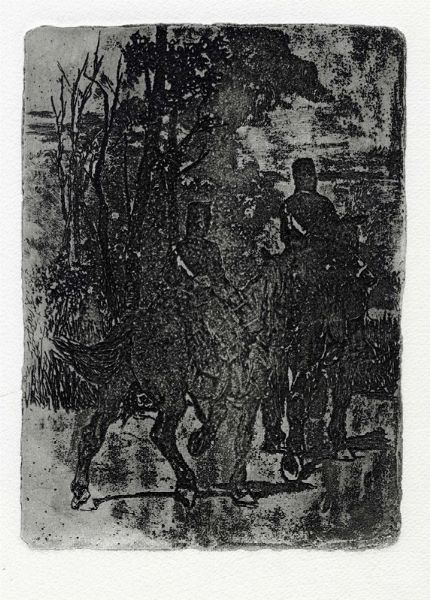 Giovanni Fattori : Cavalleggeri in marcia.  - Asta Arte Antica, Moderna e Contemporanea [Parte II] - Associazione Nazionale - Case d'Asta italiane