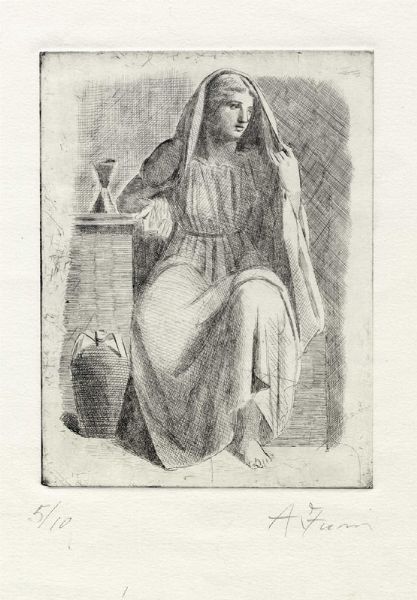 Achille Funi : Senza titolo.  - Asta Arte Antica, Moderna e Contemporanea [Parte II] - Associazione Nazionale - Case d'Asta italiane