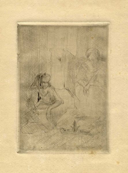 NATAL'JA SERGEEVNA GON?AROVA : Incisione da Le the du Capitaine Sugou.  - Asta Arte Antica, Moderna e Contemporanea [Parte II] - Associazione Nazionale - Case d'Asta italiane