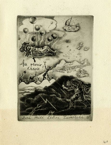 MICHEL FINGESTEN : Lotto composto di 4 ex libris a tema galante.  - Asta Arte Antica, Moderna e Contemporanea [Parte II] - Associazione Nazionale - Case d'Asta italiane