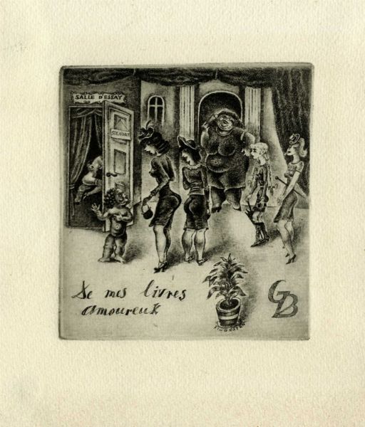 MICHEL FINGESTEN : Lotto composto di 4 ex libris a tema galante.  - Asta Arte Antica, Moderna e Contemporanea [Parte II] - Associazione Nazionale - Case d'Asta italiane