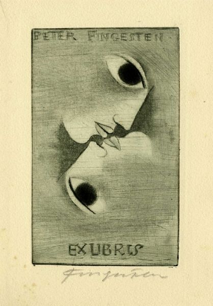 MICHEL FINGESTEN : Lotto composto di 5 ex libris.  - Asta Arte Antica, Moderna e Contemporanea [Parte II] - Associazione Nazionale - Case d'Asta italiane