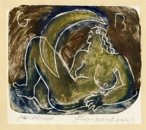 MICHEL FINGESTEN : Ex libris Giovanni Botta.  - Asta Arte Antica, Moderna e Contemporanea [Parte II] - Associazione Nazionale - Case d'Asta italiane