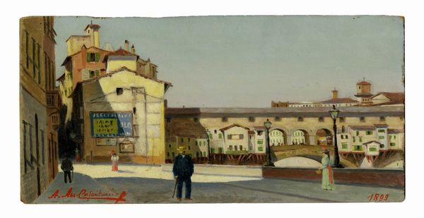 E. AU CAPITAINE : Il Ponte Vecchio di Firenze visto dal Lungarno Torrigiani.  - Asta Arte Antica, Moderna e Contemporanea [Parte II] - Associazione Nazionale - Case d'Asta italiane