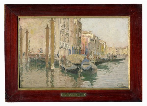 VINCENZO CAPRILE : Gondole veneziane.  - Asta Arte Antica, Moderna e Contemporanea [Parte II] - Associazione Nazionale - Case d'Asta italiane