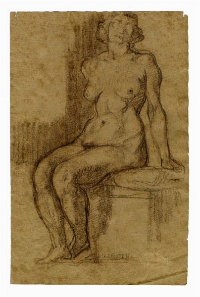 Giovanni Costetti : Nudo femminile.  - Asta Arte Antica, Moderna e Contemporanea [Parte II] - Associazione Nazionale - Case d'Asta italiane