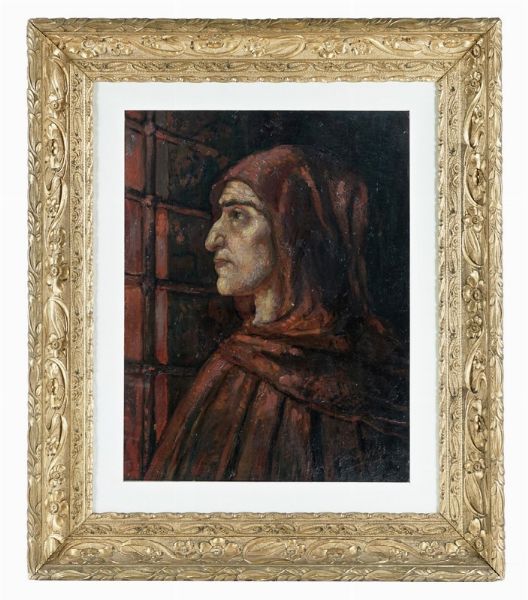 HENRY DE GROUX : Savonarola nella sua prigione.  - Asta Arte Antica, Moderna e Contemporanea [Parte II] - Associazione Nazionale - Case d'Asta italiane