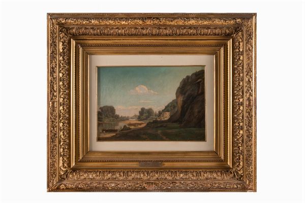 Serafino De Tivoli : Lungo il fiume.  - Asta Arte Antica, Moderna e Contemporanea [Parte II] - Associazione Nazionale - Case d'Asta italiane