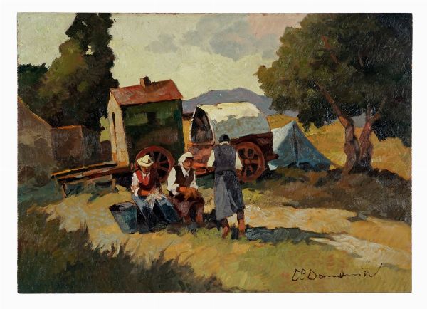 Carlo Domenici : Carovana.  - Asta Arte Antica, Moderna e Contemporanea [Parte II] - Associazione Nazionale - Case d'Asta italiane