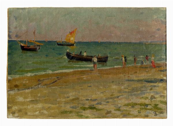 Luigi Gioli : Marina.  - Asta Arte Antica, Moderna e Contemporanea [Parte II] - Associazione Nazionale - Case d'Asta italiane