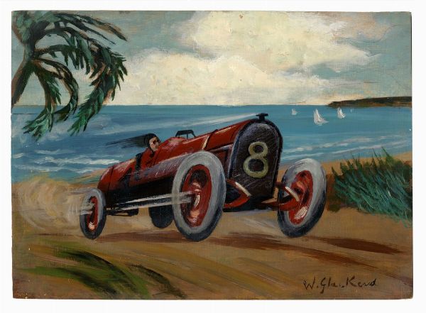 WILLIAM GLACKENS : Racing Car.  - Asta Arte Antica, Moderna e Contemporanea [Parte II] - Associazione Nazionale - Case d'Asta italiane