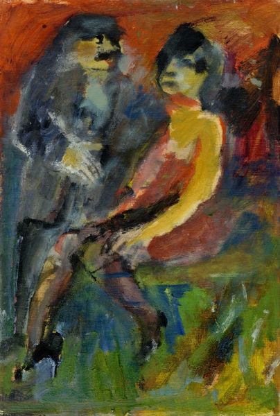 MINO MACCARI : Due figure.  - Asta Arte Antica, Moderna e Contemporanea [Parte II] - Associazione Nazionale - Case d'Asta italiane