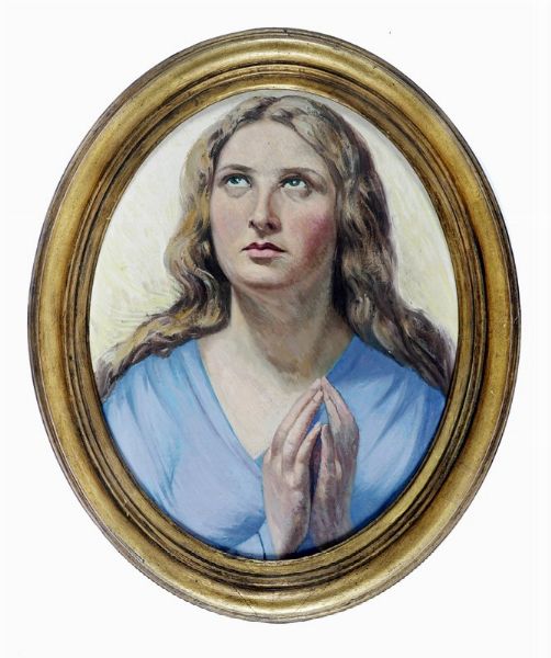 Giovanni Malesci : La preghiera della Vergine.  - Asta Arte Antica, Moderna e Contemporanea [Parte II] - Associazione Nazionale - Case d'Asta italiane