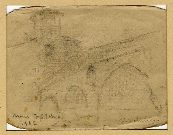 Luigi Michelacci : Lotto composto di 7 disegni.  - Asta Arte Antica, Moderna e Contemporanea [Parte II] - Associazione Nazionale - Case d'Asta italiane