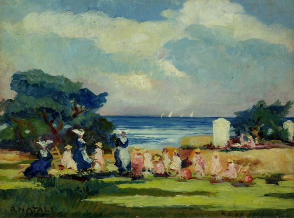 Renato Natali : Colonie bimbe.  - Asta Arte Antica, Moderna e Contemporanea [Parte II] - Associazione Nazionale - Case d'Asta italiane