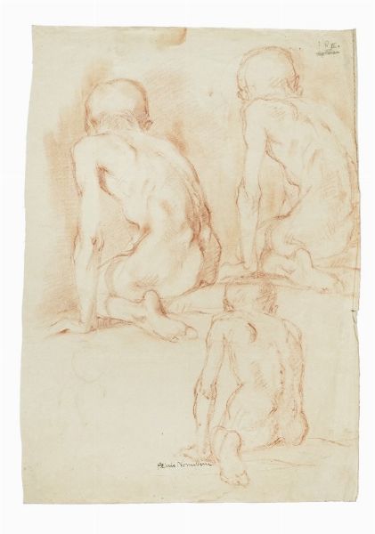 Plinio Nomellini : Studi anatomici.  - Asta Arte Antica, Moderna e Contemporanea [Parte II] - Associazione Nazionale - Case d'Asta italiane