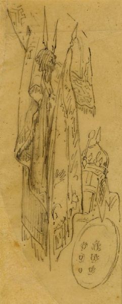 AMEDEO PREZIOSI : Lotto composto di 5 disegni.  - Asta Arte Antica, Moderna e Contemporanea [Parte II] - Associazione Nazionale - Case d'Asta italiane