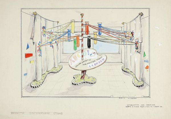 Ivanhoe Gambini : Lotto composto di 3 progetti, 1 lucido e 2 fotografie.  - Asta Arte Antica, Moderna e Contemporanea [Parte II] - Associazione Nazionale - Case d'Asta italiane