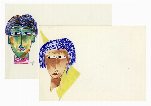 Ivanhoe Gambini : Lotto composto di 2 disegni.  - Asta Arte Antica, Moderna e Contemporanea [Parte II] - Associazione Nazionale - Case d'Asta italiane