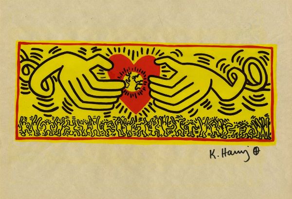 Keith Haring : Untitled.  - Asta Arte Antica, Moderna e Contemporanea [Parte II] - Associazione Nazionale - Case d'Asta italiane