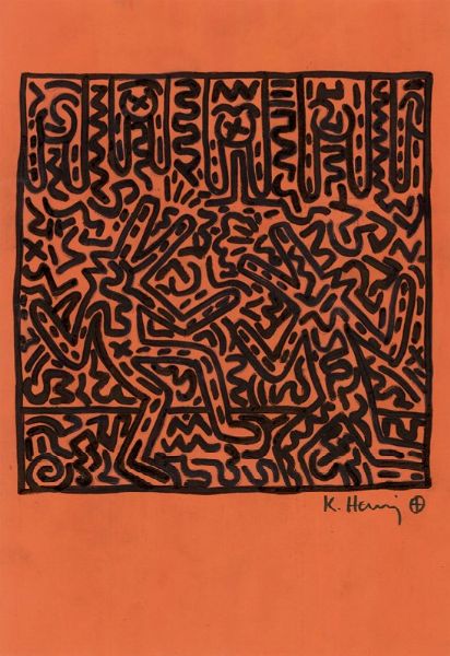Keith Haring : Untitled.  - Asta Arte Antica, Moderna e Contemporanea [Parte II] - Associazione Nazionale - Case d'Asta italiane