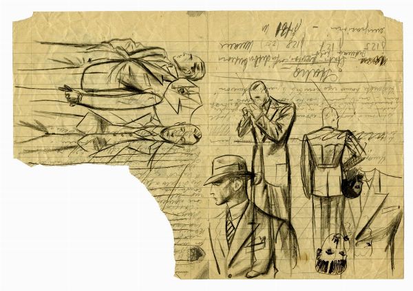 Walter Molino : Studi per completi.  - Asta Arte Antica, Moderna e Contemporanea [Parte II] - Associazione Nazionale - Case d'Asta italiane