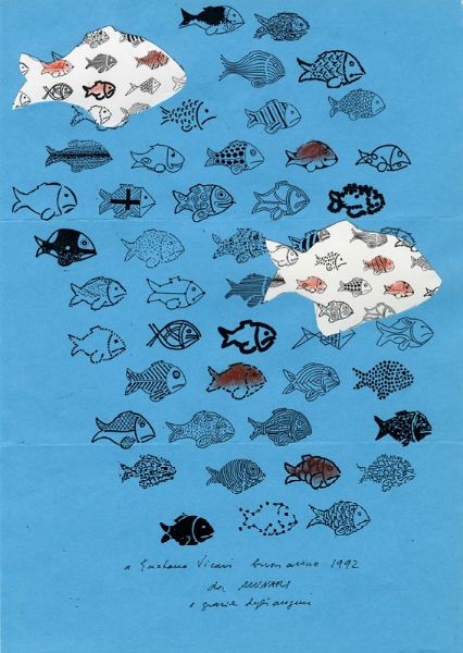 BRUNO MUNARI : Lettera d'auguri di buon anno.  - Asta Arte Antica, Moderna e Contemporanea [Parte II] - Associazione Nazionale - Case d'Asta italiane