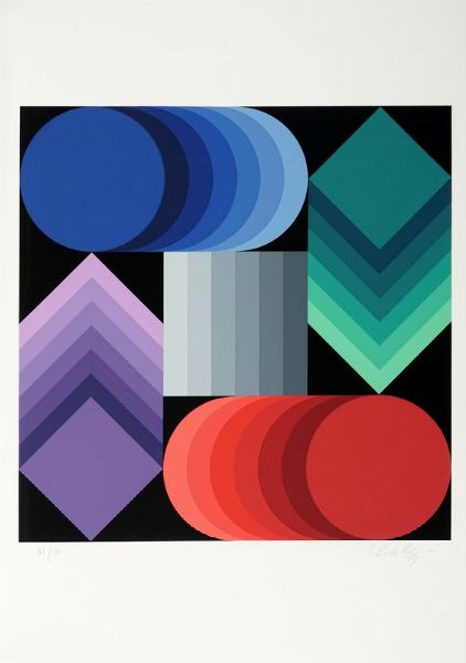 VICTOR VASARELY : Stri-dio.  - Asta Arte Antica, Moderna e Contemporanea [Parte II] - Associazione Nazionale - Case d'Asta italiane