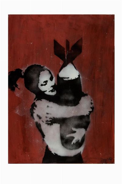 Banksy : Bomb Love (Hugger Bomb).  - Asta Arte Antica, Moderna e Contemporanea [Parte II] - Associazione Nazionale - Case d'Asta italiane