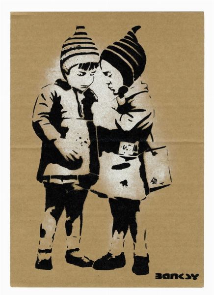 Banksy : Dismaland. Two Girls Doing the Big Deal.  - Asta Arte Antica, Moderna e Contemporanea [Parte II] - Associazione Nazionale - Case d'Asta italiane