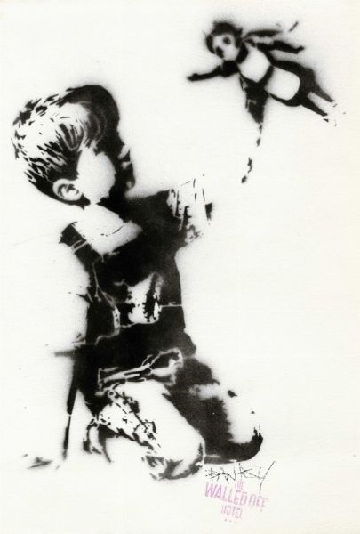 Banksy : The Walled Off Hotel. Game changer.  - Asta Arte Antica, Moderna e Contemporanea [Parte II] - Associazione Nazionale - Case d'Asta italiane