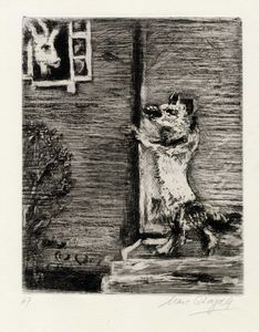 Marc Chagall - Le loup et la chevre.