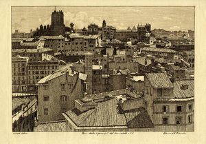BENVENUTO DISERTORI : Lotto di 3 incisioni a tema Roma.  - Asta Arte Antica, Moderna e Contemporanea [Parte II] - Associazione Nazionale - Case d'Asta italiane