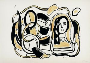 Fernand Léger - Tête de Femme avec Composition