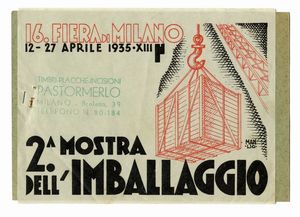 MANLIO PARRINI - Volantino per la seconda mostra dell'imballaggio.