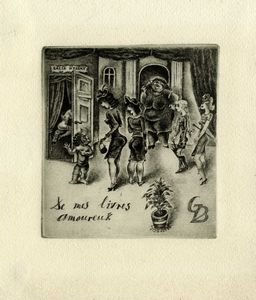 MICHEL FINGESTEN : Lotto composto di 4 ex libris a tema galante.  - Asta Arte Antica, Moderna e Contemporanea [Parte II] - Associazione Nazionale - Case d'Asta italiane