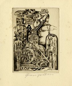 MICHEL FINGESTEN : Lotto composto di 5 ex libris.  - Asta Arte Antica, Moderna e Contemporanea [Parte II] - Associazione Nazionale - Case d'Asta italiane