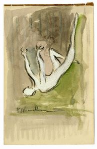 Plinio Nomellini : Lotto composto di 6 disegni.  - Asta Arte Antica, Moderna e Contemporanea [Parte II] - Associazione Nazionale - Case d'Asta italiane