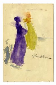 Plinio Nomellini : Lotto composto di 6 disegni.  - Asta Arte Antica, Moderna e Contemporanea [Parte II] - Associazione Nazionale - Case d'Asta italiane