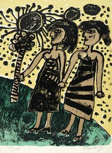 CORNEILLE [PSEUD. DI GUILLAUME CORNELIS BEVERLOO] - Les deux soeurs.