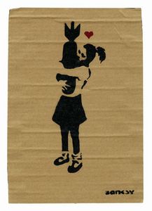 Banksy - Dismaland. Bomb Hugger.