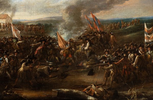 Nicolaas van Eyck : Scontro di fanterie  - Asta Dipinti, disegni e sculture dal XIV al XIX secolo - Associazione Nazionale - Case d'Asta italiane