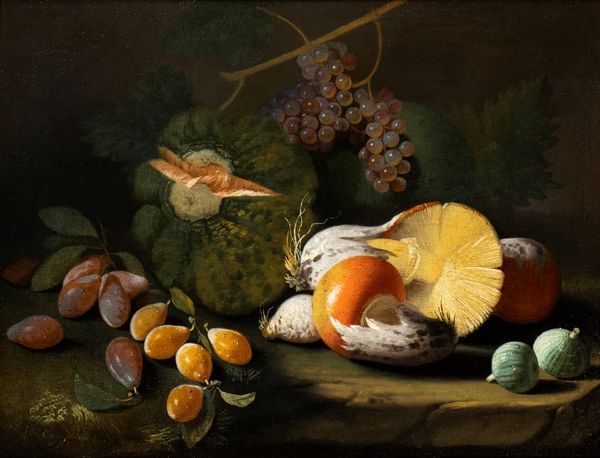 Marco Antonio Rizzi : Natura morta di funghi, fichi, uva, zucca e susine  - Asta Dipinti, disegni e sculture dal XIV al XIX secolo - Associazione Nazionale - Case d'Asta italiane