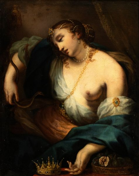Francesco Montelatici Cecco Bravo, Ambito di : Il suicidio di Cleopatra  - Asta Dipinti, disegni e sculture dal XIV al XIX secolo - Associazione Nazionale - Case d'Asta italiane