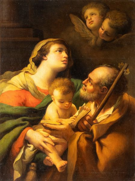Mauro Gandolfi, Attribuito a : Sacra Famiglia con angeli  - Asta Dipinti, disegni e sculture dal XIV al XIX secolo - Associazione Nazionale - Case d'Asta italiane
