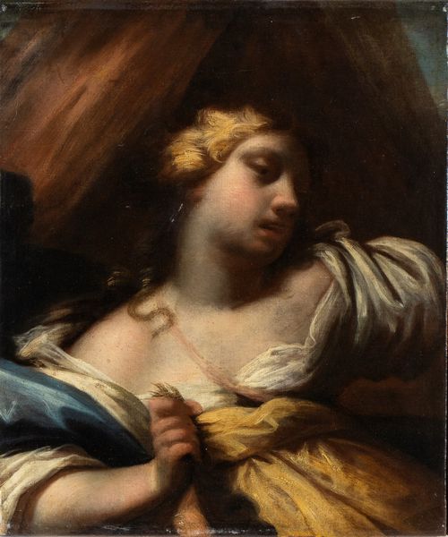 Simone Pignoni, Attribuito a : Eroina biblica (Giuditta?)  - Asta Dipinti, disegni e sculture dal XIV al XIX secolo - Associazione Nazionale - Case d'Asta italiane