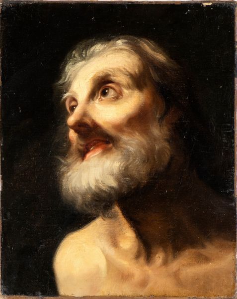 Scuola napoletana, prima metà XVII secolo : Busto di Profeta  - Asta Dipinti, disegni e sculture dal XIV al XIX secolo - Associazione Nazionale - Case d'Asta italiane