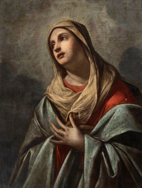 Andrea Vaccaro , Ambito di : Madonna orante  - Asta Dipinti, disegni e sculture dal XIV al XIX secolo - Associazione Nazionale - Case d'Asta italiane